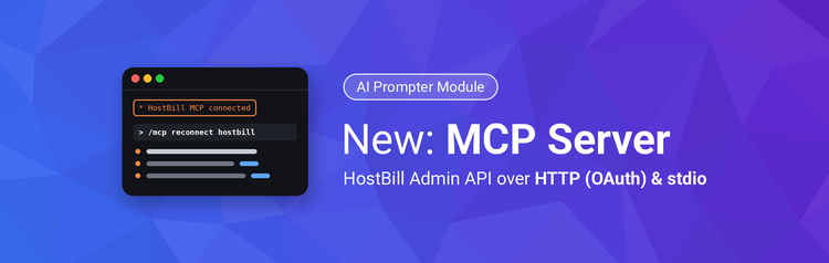 New MCP Server in the HostBill AI Prompter module: HostBill Admin API over HTTP (OAuth) and stdio